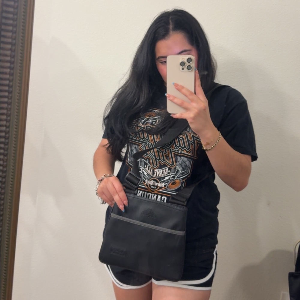 Black crossbody bag with